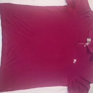 Used Burberry polo shirt Maroon color
